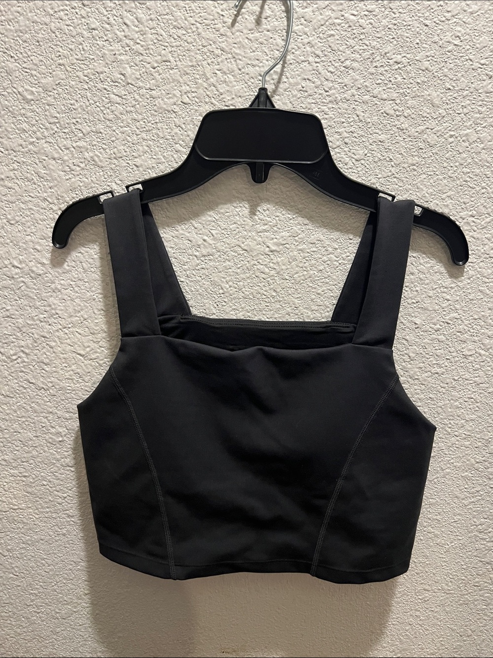 BYLT Basics Black Square-Neck Sports Bra Crop